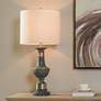 1_Stylecraft Malta 32" High Oatmeal Shade Black Traditional Table Lamp