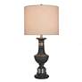 3_Stylecraft Malta 32" High Oatmeal Shade Black Traditional Table Lamp more views