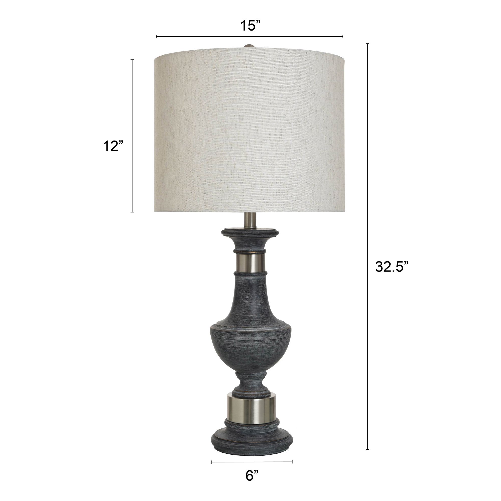 Image 7 Stylecraft Malta 32" High Oatmeal Shade Black Traditional Table Lamp more views