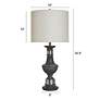 7_Stylecraft Malta 32" High Oatmeal Shade Black Traditional Table Lamp more views