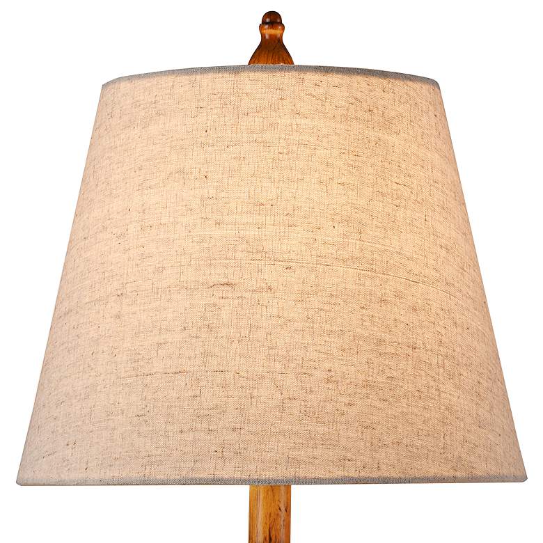 Image 3 Stylecraft Marion 24 inch High Traditional Faux Wood French Oak Table Lamp more views