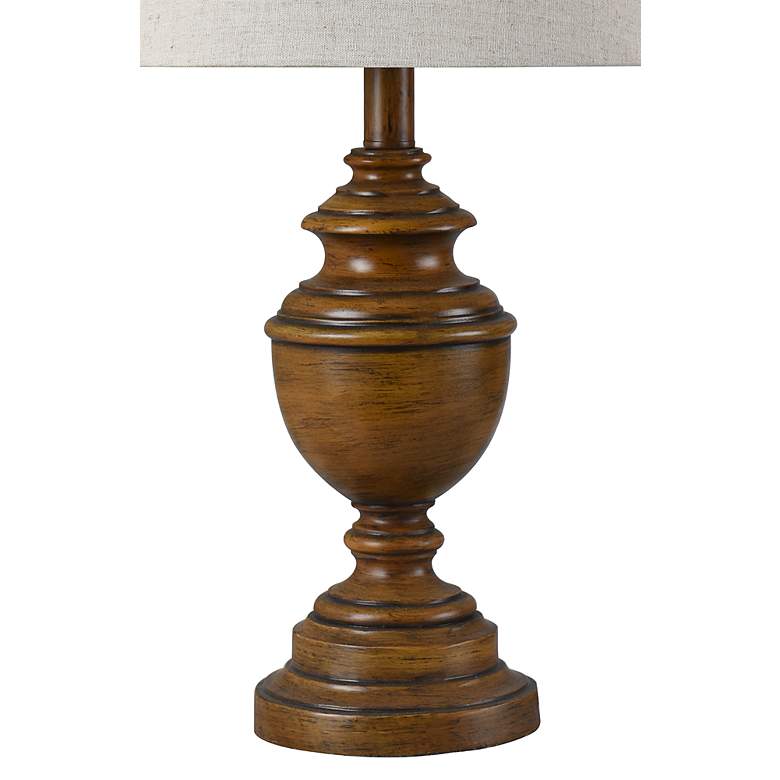 Image 4 Stylecraft Marion 24 inch High Traditional Faux Wood French Oak Table Lamp more views