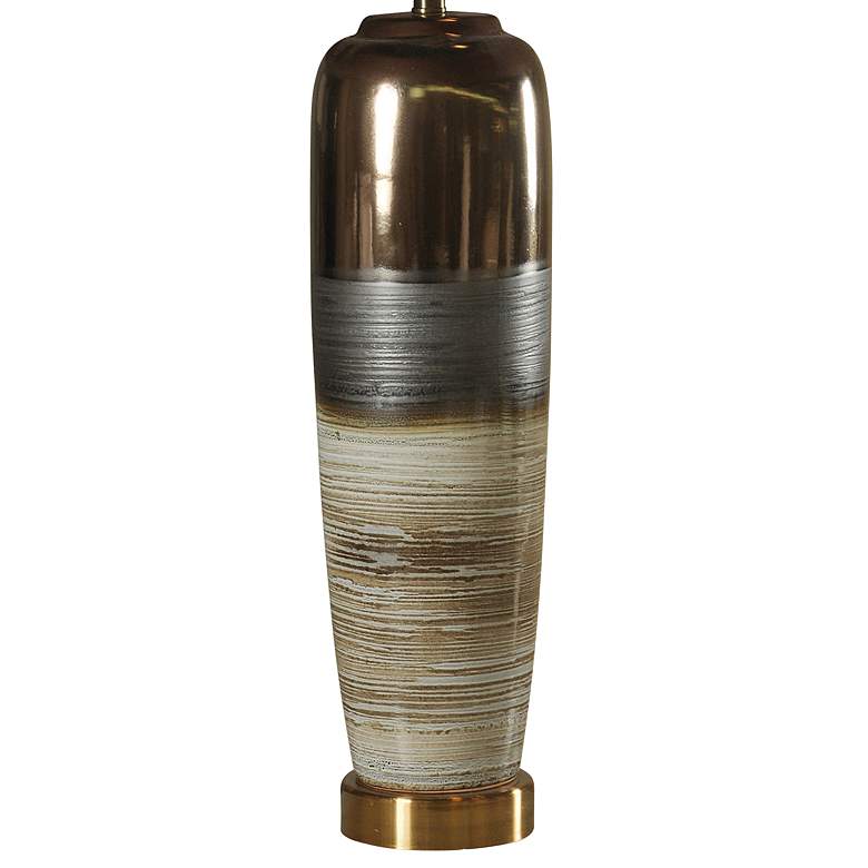 Image 4 Stylecraft Morganton 41" High White, Gray, and Gold Table Lamp more views
