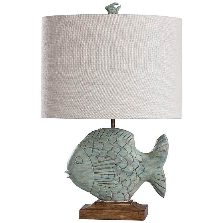 Image 2 Stylecraft Nemo Tropical Fish 27" Coastal Caribbean Blue Table Lamp