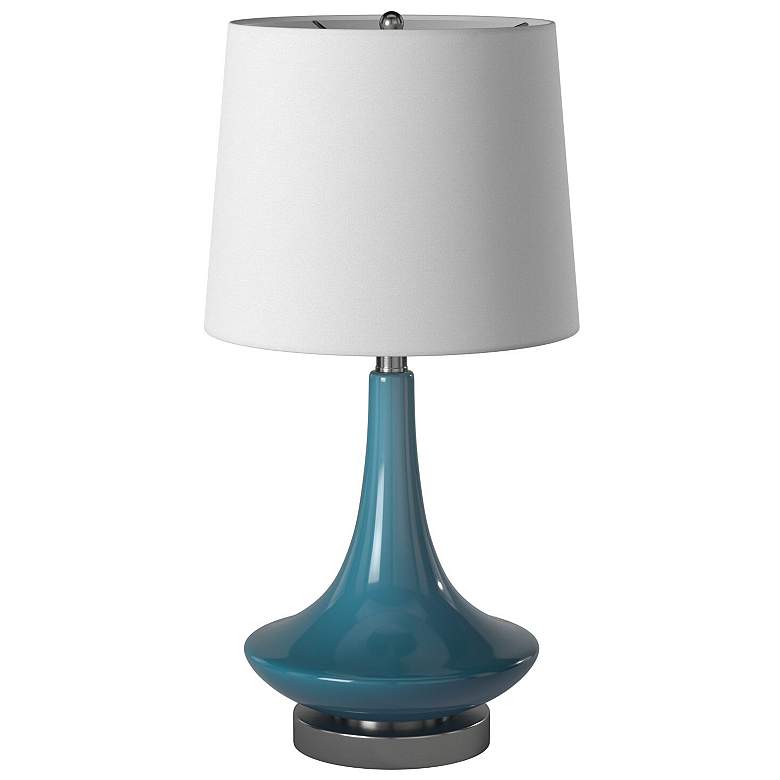 Image 5 Stylecraft Niagra Falls Blue Modern Glass Table Lamp more views