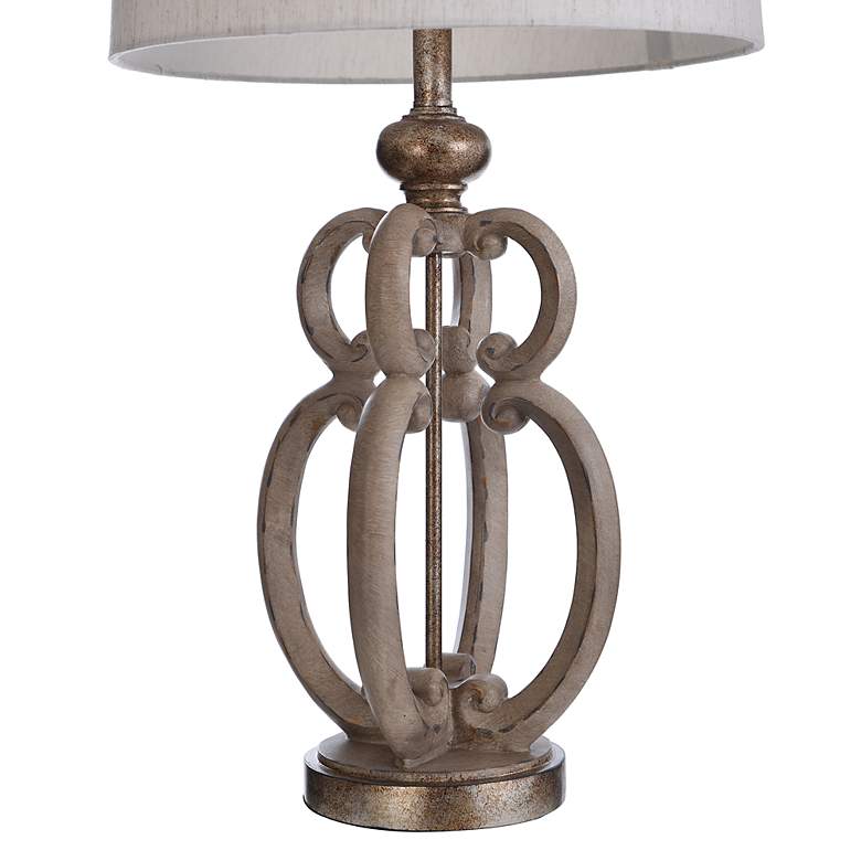 Image 4 Stylecraft Open Base Tuscana Cream Traditional Table Lamp more views