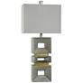 Thumbnail2 of Stylecraft Palladium 35" High Gray Shade Modern Silver Table Lamp