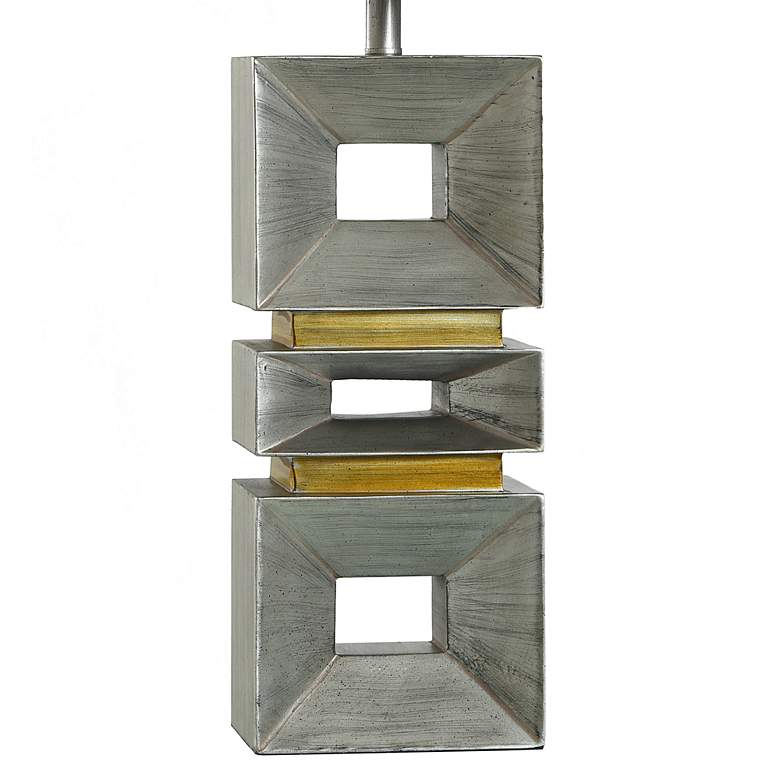 Image 6 Stylecraft Palladium 35" High Gray Shade Modern Silver Table Lamp more views
