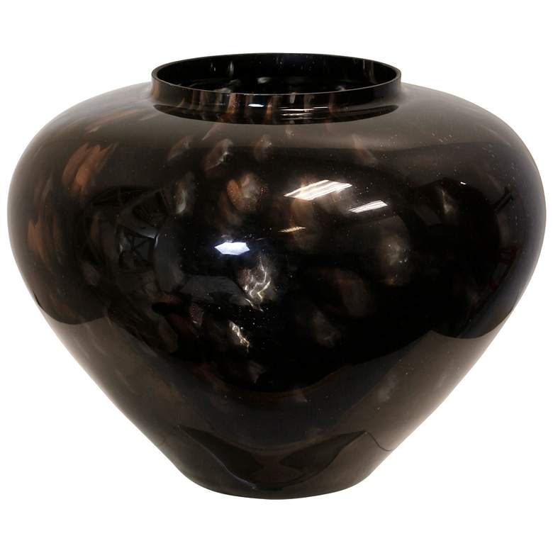 Image 1 StyleCraft Pandora Vase Black Avventurina Iris
