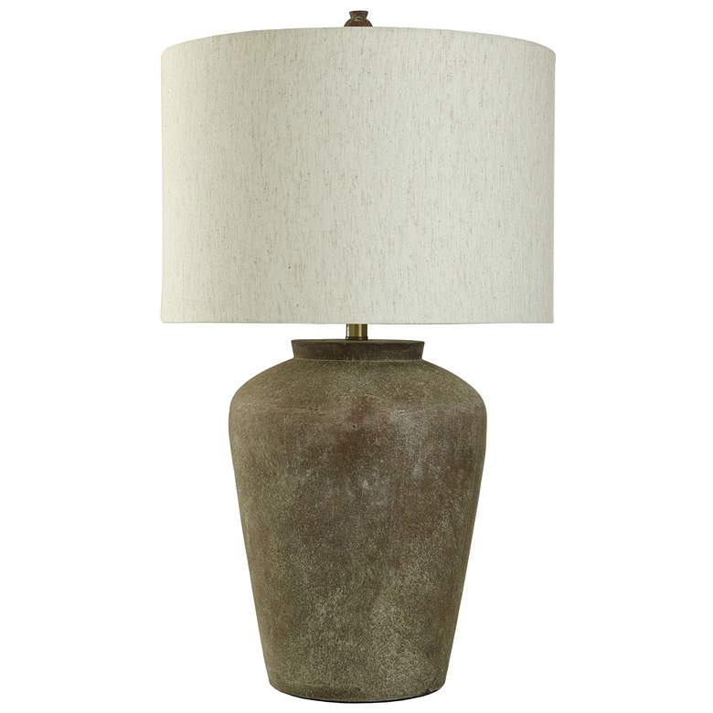 Image 1 Stylecraft Patina Cotta 31" High Aged Brown Rustic Table Lamp