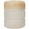 StyleCraft Pleated Ombre Glass Vase Gold Frost Ombre 8" x 9"