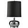 Stylecraft Plummit 32" Black Cylinder Shade and Silver Vase Table Lamp