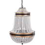 2_Stylecraft Porfino 24" Gold and Black Natural Wood Bead Chandelier