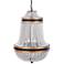 Stylecraft Porfino 24" Gold and Black Natural Wood Bead Chandelier