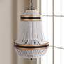 1_Stylecraft Porfino 24" Gold and Black Natural Wood Bead Chandelier