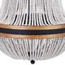 3_Stylecraft Porfino 24" Gold and Black Natural Wood Bead Chandelier more views