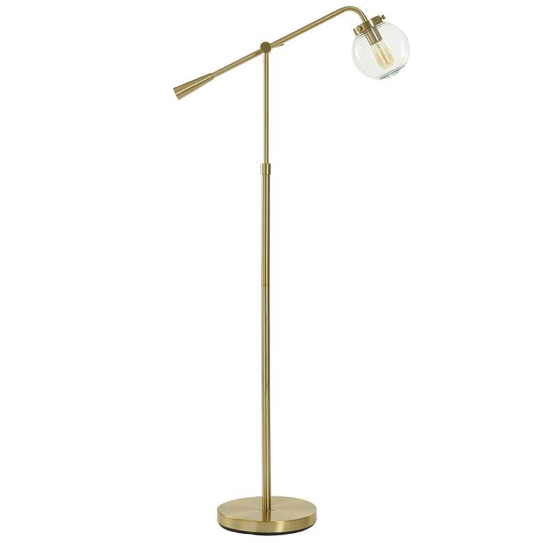 Image 1 Stylecraft Reagan 60 1/2" High Antique Brass Contemporary Floor Lamp