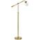 Stylecraft Reagan 60 1/2" High Antique Brass Contemporary Floor Lamp