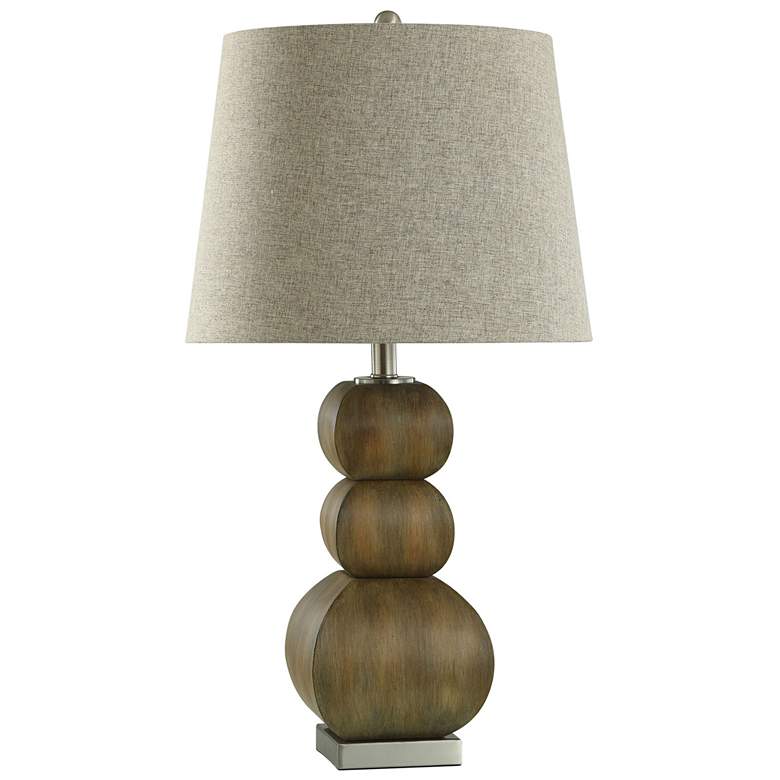 Image 1 Stylecraft Roanoke 29 1/2" High Heathered Tan and Brown Table Lamp