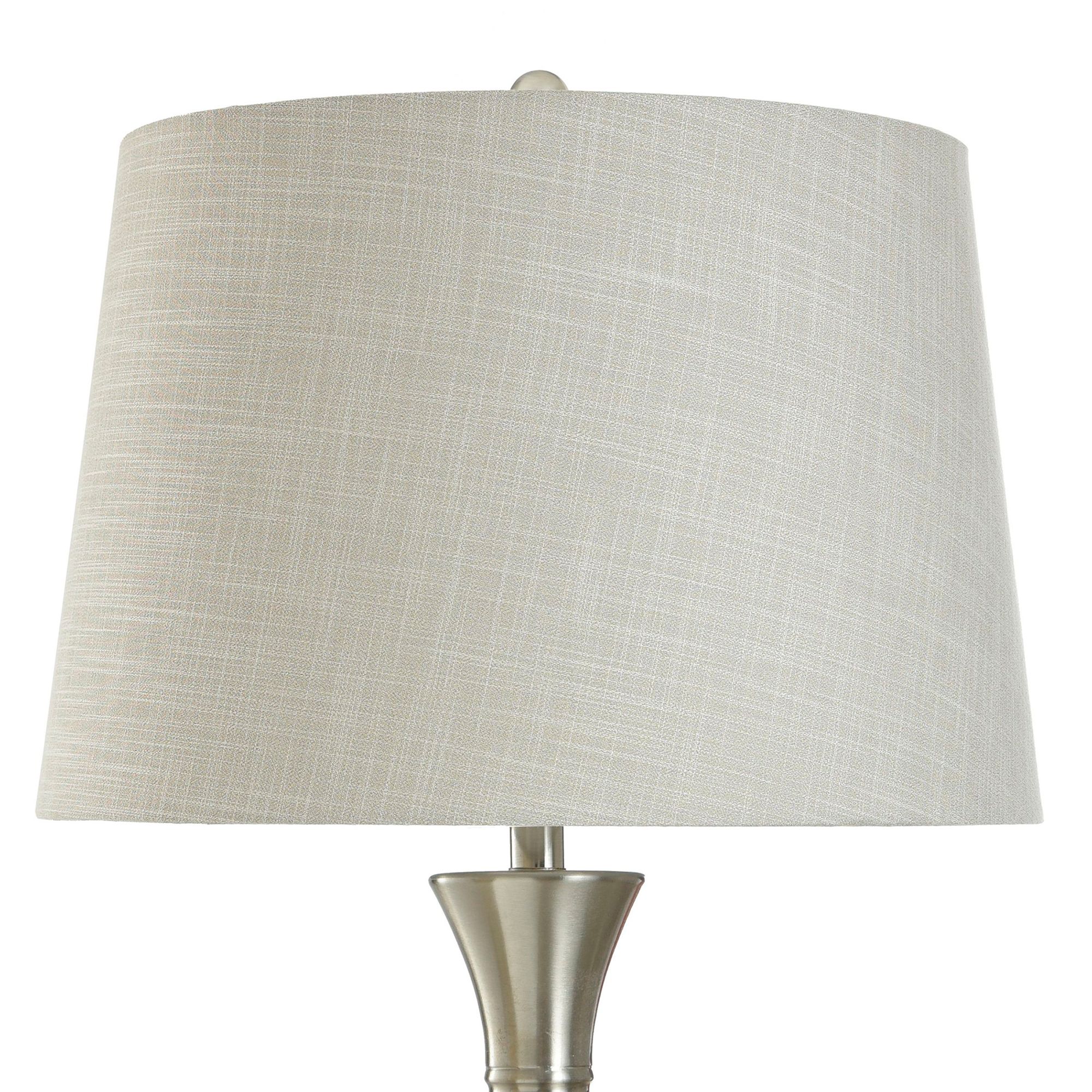 Image 5 Stylecraft Roanoke 35 1/2" Cream Shade Brown Faux Wood Table Lamp more views