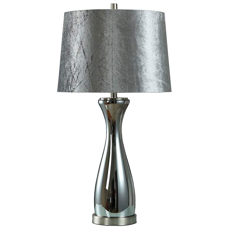 Image 2 Stylecraft Robina 31" High Modern Subdued Silver Glass Table Lamp more views