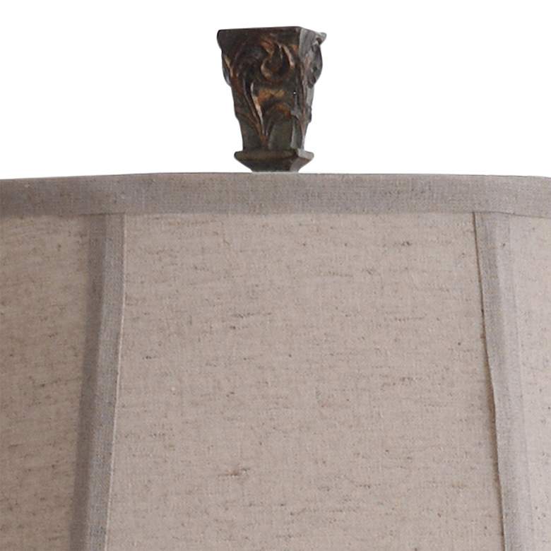 Image 3 Stylecraft Roman 30" High Natural Gray Scroll and Vine Table Lamp more views