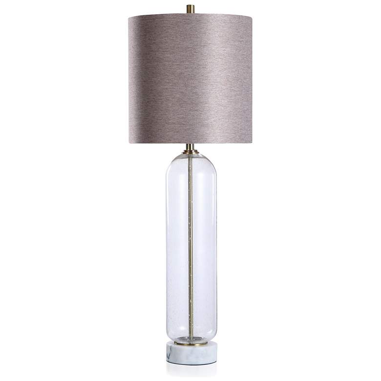 Image 1 Stylecraft Rosalind 40.5 inch High Seeded Clear Glass Modern Table Lamp