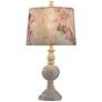 Stylecraft Rose Shade Column and Ball 27" High Table Lamp