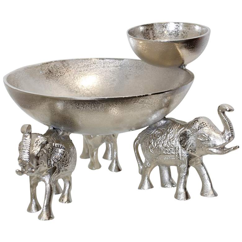Image 1 StyleCraft Round Chip & Dip Bowl With Elephant Nickel