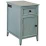 1_StyleCraft Seafoam Green Blue 25" High Outlet and USB Side Table