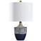 Stylecraft Shelly 23" High Mixed Pattern Blue Ceramic Table Lamp
