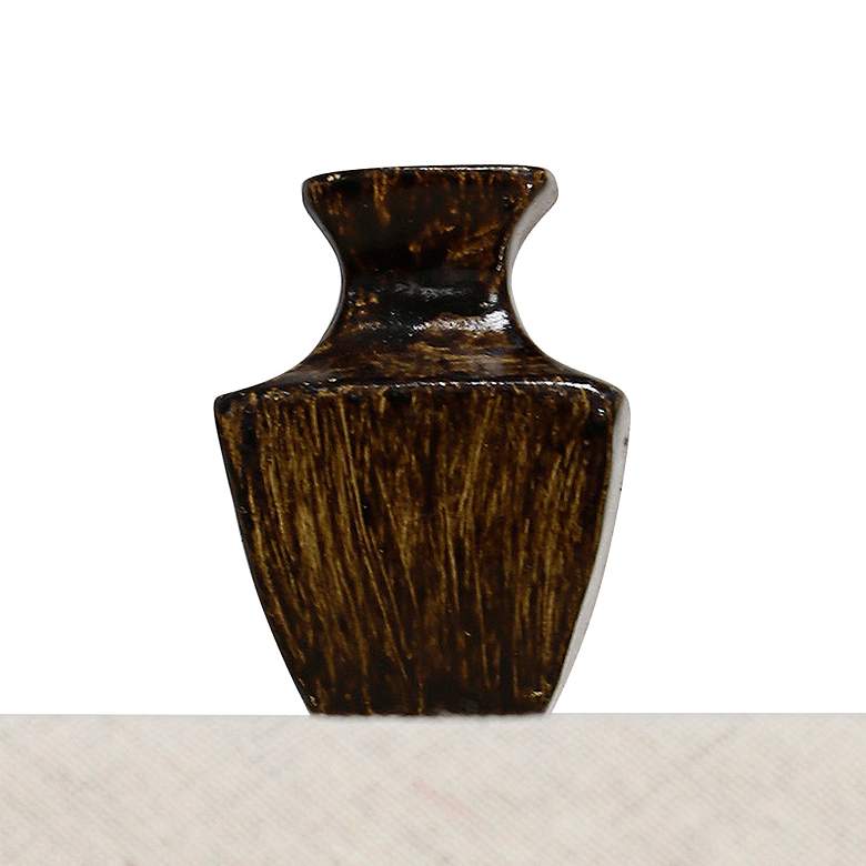 Image 6 Stylecraft Signature 32" Rust Brown Reactive Glaze Ceramic Table Lamp more views