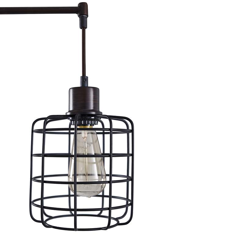 Image 4 Stylecraft Steel Cage 71" High 3-Light Modern Industrial Floor Lamp more views