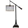 Stylecraft Textured Bronze and Black Boom Arm Table Lamp