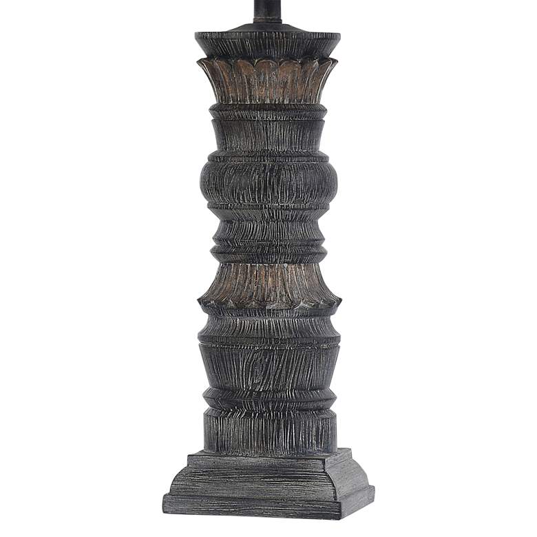 Image 5 Stylecraft Tipton Farmhouse 32" Malta Black Faux Stone Table Lamp more views