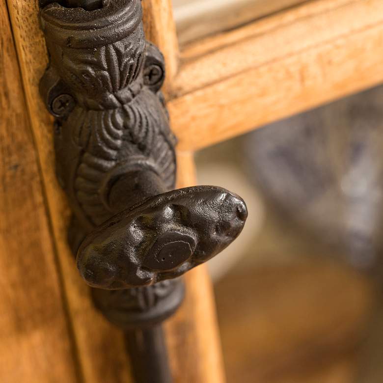 Image 3 Stylecraft Tucker 80" High Wood with Glass Cabinet Bookshelf more views