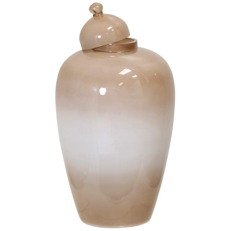 Image 1 StyleCraft Two-Tone Glass Jar Milky/Brown 7.5" x 14"