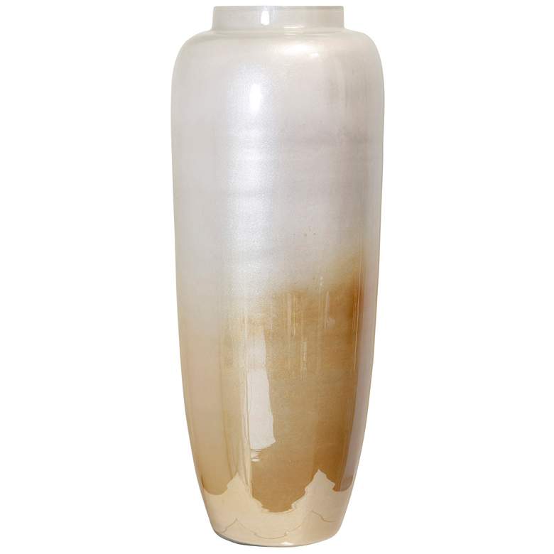 Image 1 StyleCraft Two-Tone Glass Vase Gold Ombre