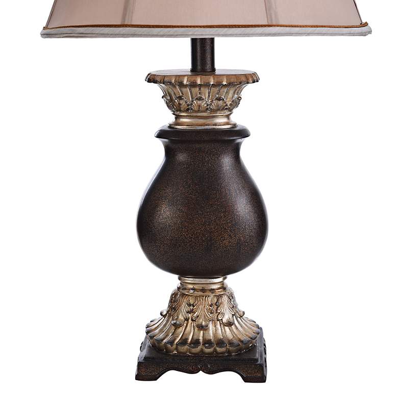 Image 6 Stylecraft Winthrop 31" Traditional Silver and Brown Vase Table Lamp more views