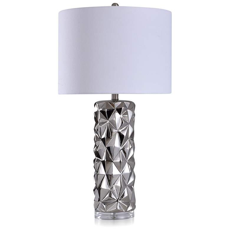 Image 1 Stylecraft Zara 30 inch High Kelowna Silver Modern Table Lamp