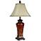 Stylecraft Zoey 30" Floral Crimson Traditional Table Lamp