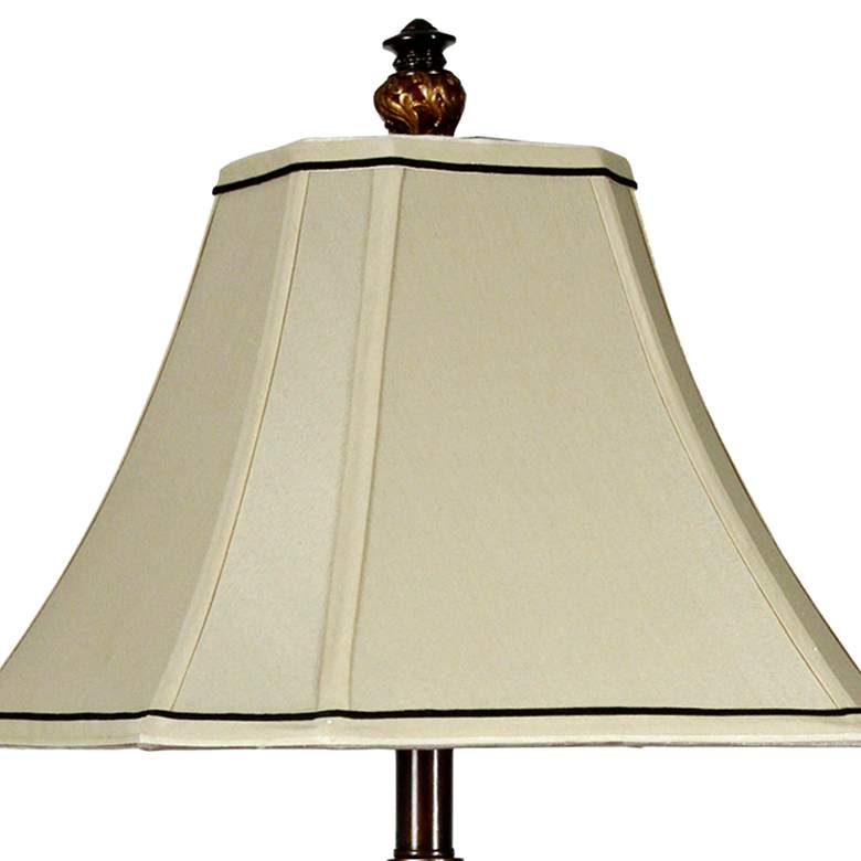 Image 3 Stylecraft Zoey 30" Floral Crimson Traditional Table Lamp more views