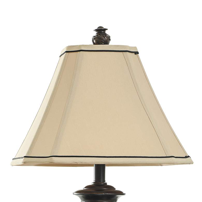 Image 5 Stylecraft Zoey 30" Floral Crimson Traditional Table Lamp more views