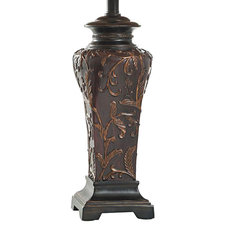Image 6 Stylecraft Zoey 30" Floral Crimson Traditional Table Lamp more views