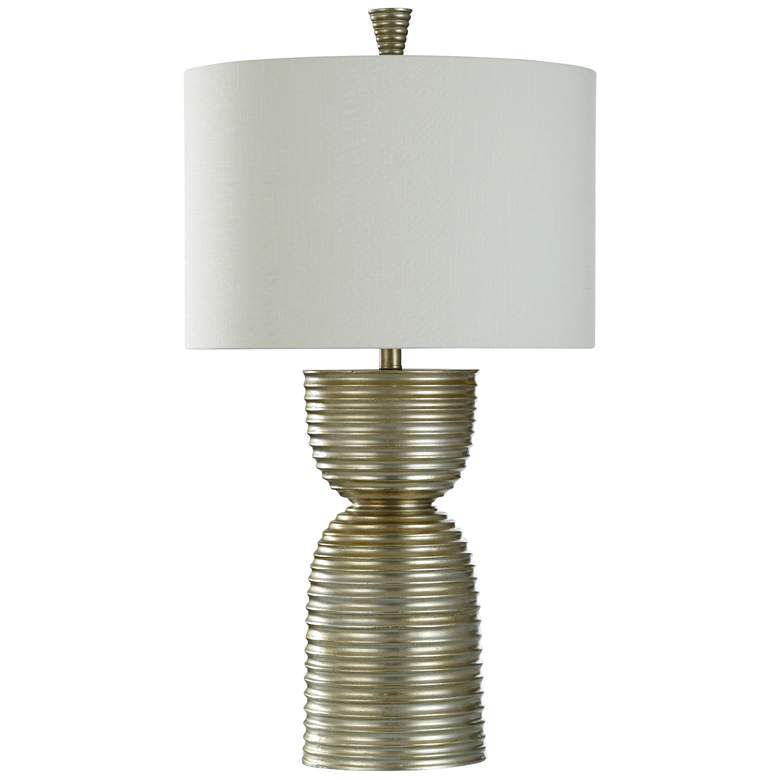 Image 1 StyleCrafts 33" High Imperial Silver Spun Hour Glass Table Lamp