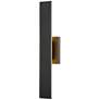 2_Stylet 24"H Black Center Backplate LED Outdoor Wall Light
