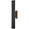 Stylet 24"H Black Center Backplate LED Outdoor Wall Light