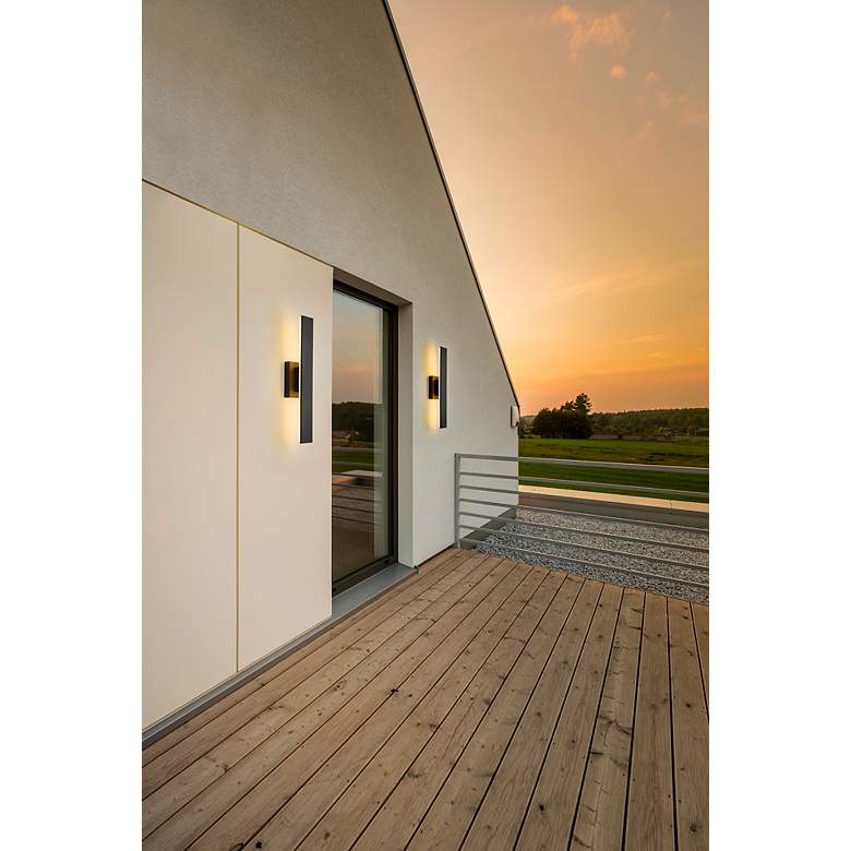 Image 4 Stylet 24"H Black Center Backplate LED Outdoor Wall Light more views