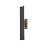 5_Stylet 24"H Black Center Backplate LED Outdoor Wall Light more views