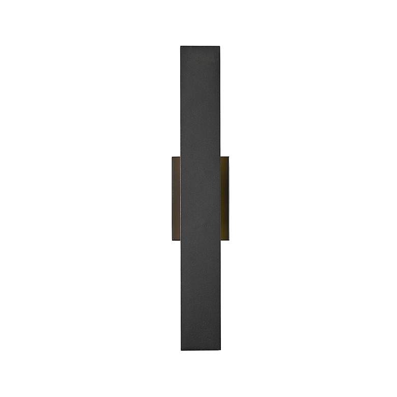 Image 6 Stylet 24"H Black Center Backplate LED Outdoor Wall Light more views